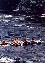 Enjoying the ride on The Esopus Creek at Town Tinker Tube Rentals - Your Action in Catskill Park